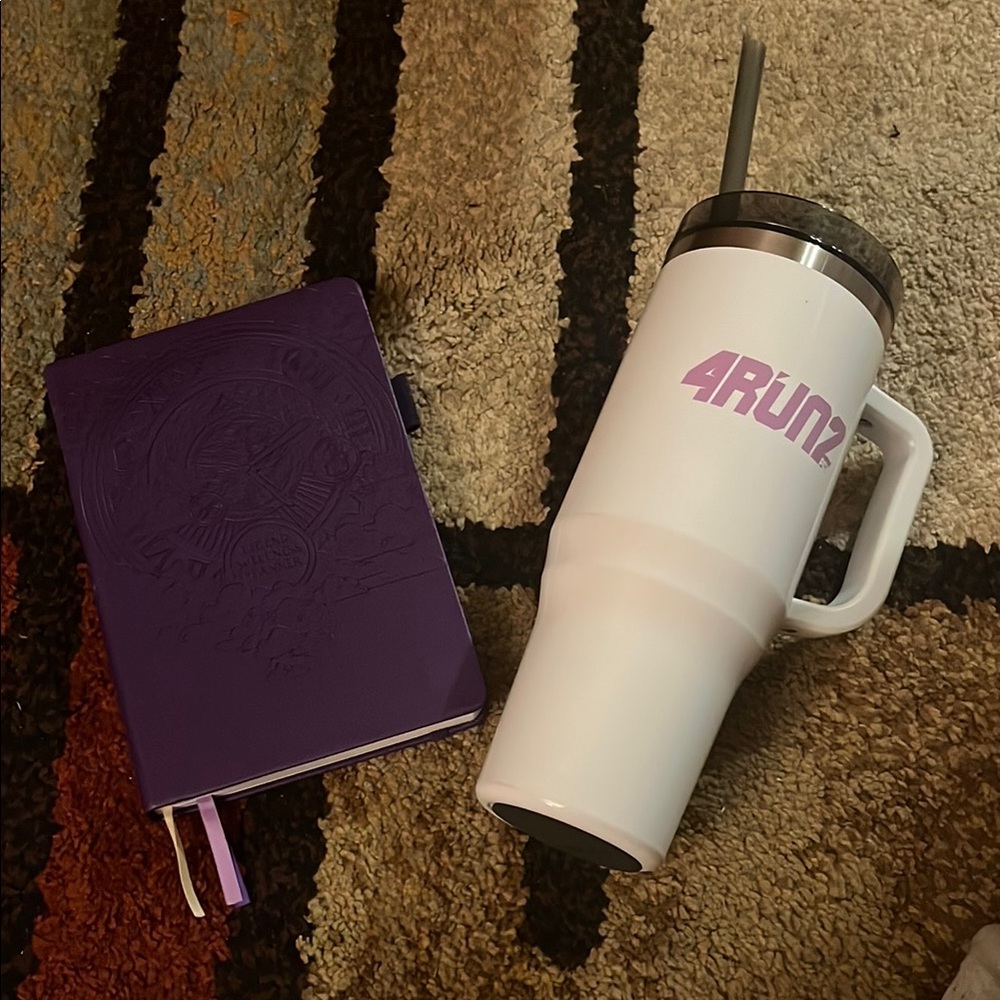 Bundle White Tumbler & Wellness Planner